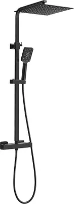 Produktbild von Famanu Duschsystem mit Thermostat - Komplettset mit Duschkopf und Schlauch