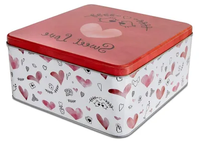 Produktbild von Sweet Love Gebäckdose, Weißblech, 21 x 21 cm