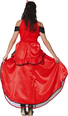 Produktbild von y Saloon Girl Damen Kostüm mit Kleid in rot Gr. S - L, Größe:L