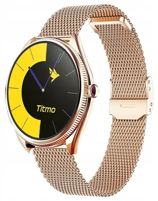 Produktbild von Smartwatch TITMO O-170 (AMOLED, Bluetooth-Anrufe, Edelstahlarmband in Goldoptik) gold