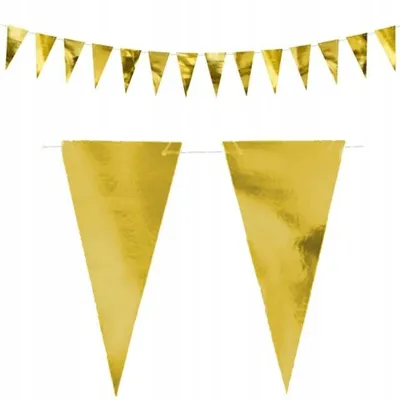 Produktbild von Fahnengirlande, gold, 2,15 m, 1 Stk.