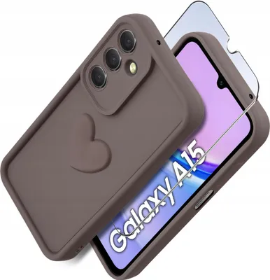 Obrázek produktu pro Pouzdro pro Samsung A15 5G silikonové MATOVÉ srdce + Ochranné sklo na displej 9H