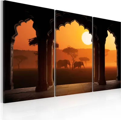 Produktbild von Modernes Wandbild 030102- 14 (120x80) - 3 Teilig Bilder Fotografie auf Vlies Leinwand Foto Bild Dekoration Wand Bilder Kunstdruck Archiektur