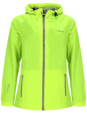 Productafbeelding van Blue Wave Damen functionele jas Fabienne - Outdoorjas, regenjas, wandel- en fietsjas in neongeel, maat 44