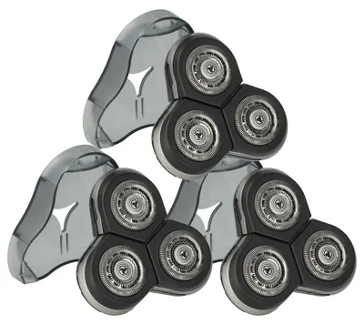 Produktbild von vhbw 3x Ersatz-Scherköpfe kompatibel mit Philips Arcitec (RQ10xx), RQ1250CC, RQ1250, RQ1251CC, RQ1252, RQ1252CC, RQ1251 Elektrorasierer, Schwarz