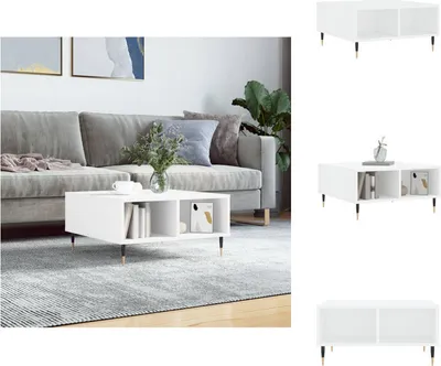 Image de vidaXL Table basse blanche 60x60x30 cm Bois composite - Tables basses