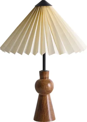 Obrázek produktu pro BELIANI Stolní lampa béžová papírové stínidlo mangové dřevo moderní minimalistický japandi styl obývací pokoj ložnice