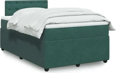 Produktbild von Eleganten-Stil Boxspringbett mit Matratze Dunkelgrün 120x190 cm Samt,77,3 Kg cloris1666045