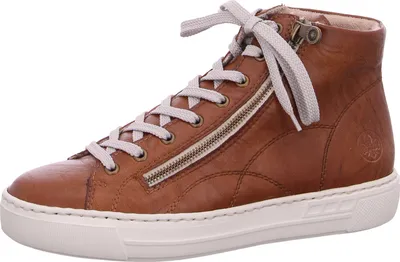 Produktbild von Rieker Damen Schnürstiefelette High Top Sneaker L9880, Größe:38 EU, Farbe:Braun