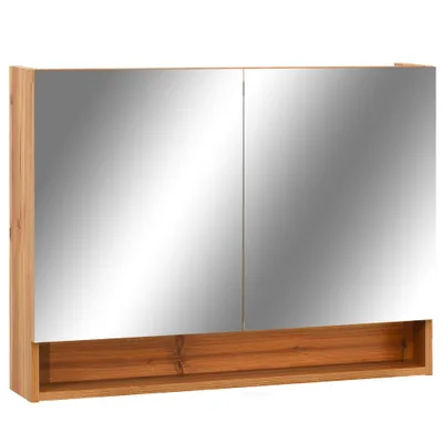 Image de vidaXL Armoire à miroir LED pour salle de bain chêne 80x15x60 cm MDF