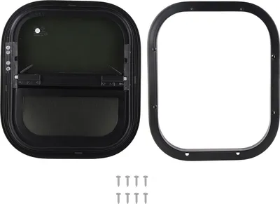 Produktbild von RV -Hebefenster mit Bildschirm 440 mm H 390 mm W getöntes Temperaturglas wasserdicht für Wohnmobilanhänger