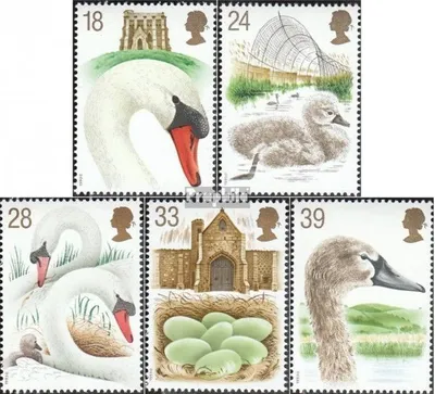 Produktbild von Briefmarken Großbritannien 1993 Mi 1426-1430 (kompl.Ausg.) postfrisch Schwanenzucht