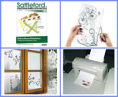 Produktbild von Bedruckbare Klebefolie 5 Klebefolien A4 transparent für Inkjet Drucker Klebefolie zum Bedrucken