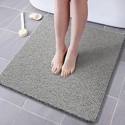 Produktbild von Antirutsch-Duschmatte 60 x 60 cm - PVC Loofah Badmatte für das Badezimmer