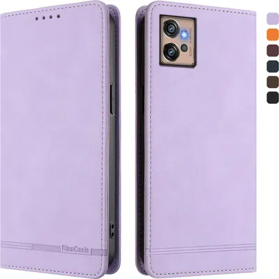 Obrázek produktu pro Pouzdro pro Motorola Moto G32, retroPolyuretankožené flip pouzdro s stojánkem a přihrádkami na karty Fialový