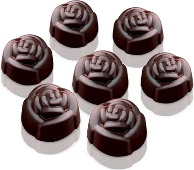 Produktbild von Schokoladenform Pralinenform Backform Silikon ROSE 3x5=15 Mulden a 7ml