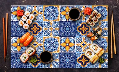Produktbild von Glasschutzplatte für den Herd 80x52 Mosaik