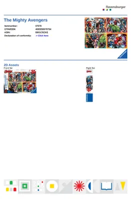 Image de RAVENSBURGER Puzzle Mighty Avengers 4x100 Teile