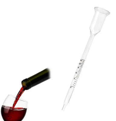 Alkoholmeter aus Glas, 0-25 %, für Hobbybrauer und Weinliebhaber