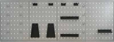 Obrázek produktu pro vidaXL Nástěnka na nářadí 4 ks 40 × 58 cm ocelová