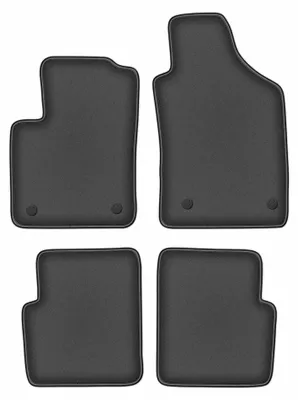 Productafbeelding van Velours automatten voor Fiat 500 FL 2013-2019 (hatchback) – 4-delig, grafiet, op maat – Wielganizator DURBAN