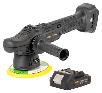 Obrázek produktu pro Akumulátorová leštička Procraft PM20bb 20 V 150 mm + 1x akumulátor 2,0 Ah - bez nabíječky