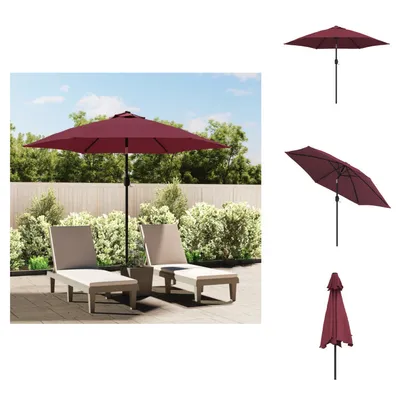 Obrázek produktu pro vidaXL Slunečník s kovovou tyčí Bordeaux red 300 cm - Slunečníky a slunečníky