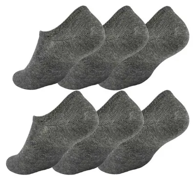 Produktbild von 6 Paar Damen Herren Füßlinge Sneaker Sport Socken, 6 Paar, Dunkelgrau/43-46