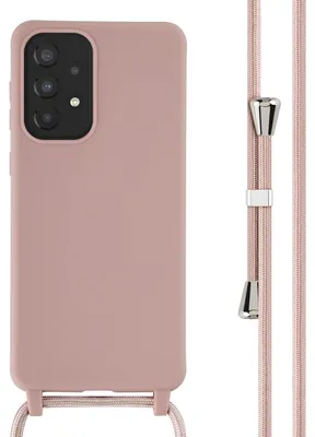 Imagen del producto de Funda de Silicona con Cuerda para Samsung Galaxy A33 - Sand Pink