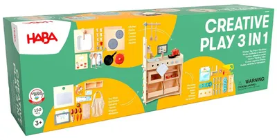 Obrázok produktu pre Haba Creative Play 3 v 1 - hracia kuchynka, obchod a dielňa pre deti