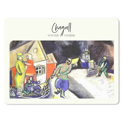 Produktbild von MuchoWow® Mauspad Mousepad Winter in Witebsk - Marc Chagall - Kunst 40x30 cm - Mousepads - Maus Mat - Pad - Mausunterlage - Anti Rutsch