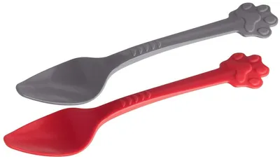 Image de Cuillère Fackelmann pour aliments pour animaux, cuillère Cat&Dog, pelle à nourriture avec motif pattes, lavable au lave-vaisselle