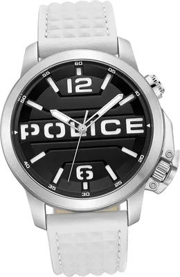 Produktbild von Police Leder Herren Uhr Analog Armband weiß Police Automated D2UPOD0021704
