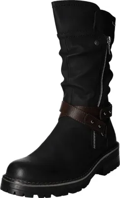 Produktbild von BOXX Damen-Schaftstiefel Schwarz-Braun, Farbe:schwarz, EU Größe:39