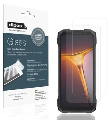 Produktbild von 2x Schutzfolie für Doogee V Max 2 Pro matt - Anti-Shock 9H Folie dipos Glass Kunststoffglas