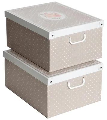 Immagine prodotto di Elzusha - Set di 2 scatole di cartone con coperchio