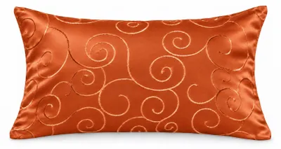 Produktbild von Kissenbezug 30x50 cm terracotta Damast Circle Deko Kissenhülle mit Reißverschluss