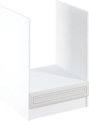 Produktbild von Herdumbauschrank 60 cm ohne Arbeitsplatte Küchenschrank Küchenmöbel, Sycylia Weiß Creme D60ZK Weiß/Creme