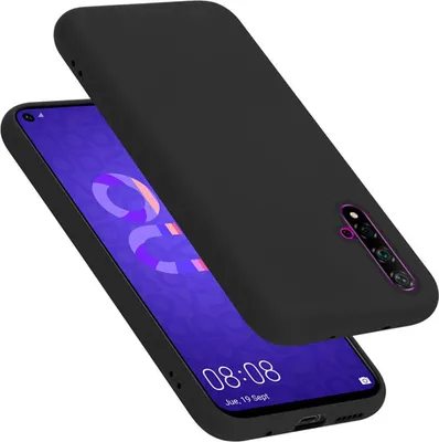 Produktbild von Cadorabo Schutzhülle für Honor 20 / 20S / Huawei NOVA 5T Hülle in Schwarz Handyhülle Case Cover TPU Etui