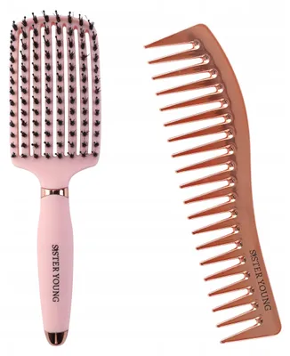 Produktbild von Sister Young Haarset Wildschweinborstenbürste & Kamm