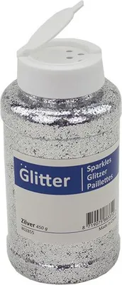 Produktbild von Kreativ Bastelglitzer silber Bastelspielzeug Glitzer basteln