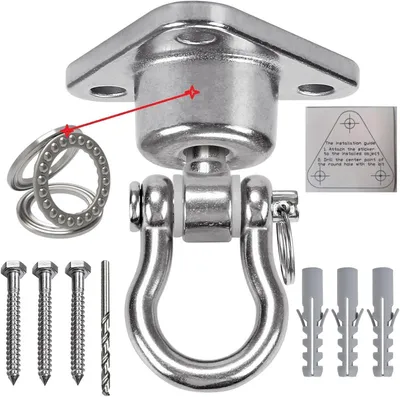 Produktbild von Schaukelhaken 360° drehbar, Edelstahl, 675 kg, für Hängematte