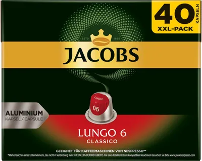 Produktbild von Jacobs Lungo 6 Classico XXL-Pack | 40 Nespresso® komp. Kapseln