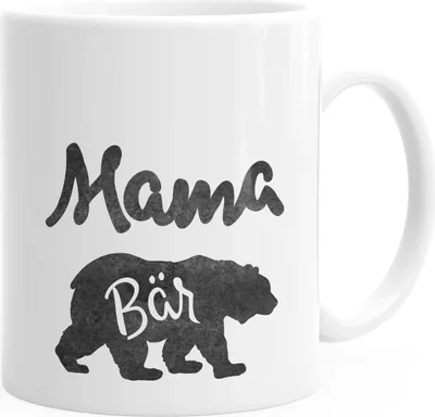 Produktbild von Kaffee-Tasse Mama Bär MoonWorks® weiß unisize