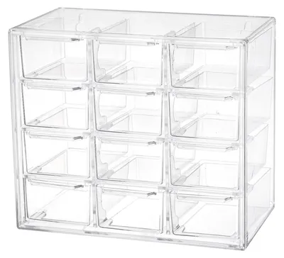 Obrázok produktu pre Stohovateľné úložné boxy s 12 zásuvkami na šperky a náradie