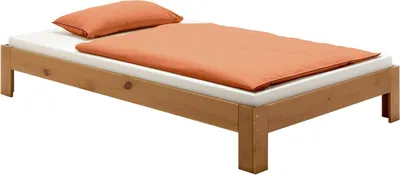 Produktbild von Futonbett Thomas aus Kieferholz 120 x 200 cm honigfarben