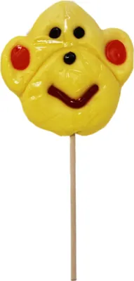 Image de Holland Foodz sucette singe jaune au goût de fruit 100g