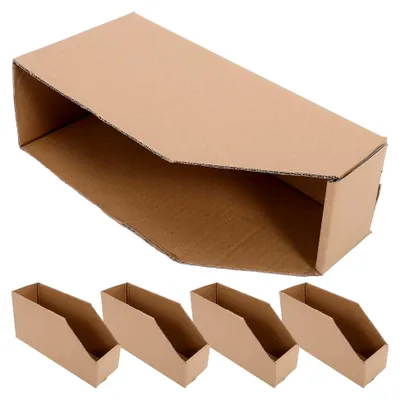 Produktbild von 5 Stück Faltbare Aufbewahrungsboxen aus Wellpappe mit Deckel für Lagerung und Regalsortierung