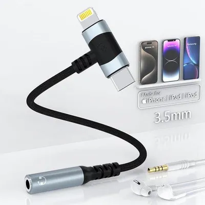 Produktbild von 2-in-1-Adapter – 3,5-mm-Audioadapter für iPhone 12, 11, X und iPad