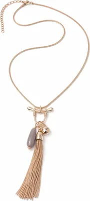 Produktbild von Lange Kette Betty mit Quaste aus Schlangenkette von collezione alessandro
